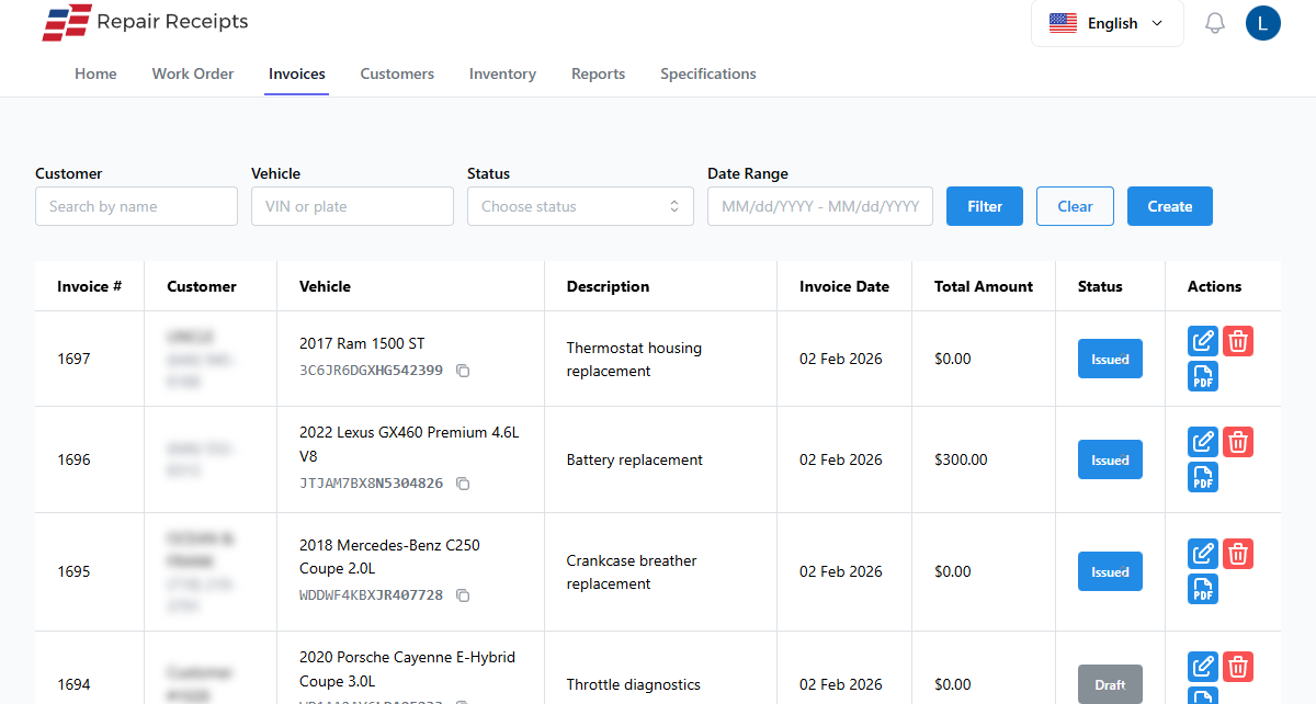 Invoicing Dashboard