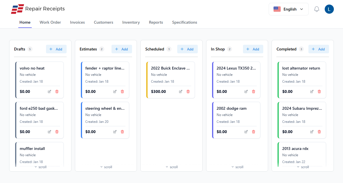 Workflow Management Dashboard