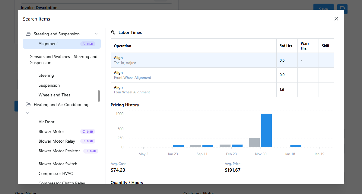Pricing Management Dashboard